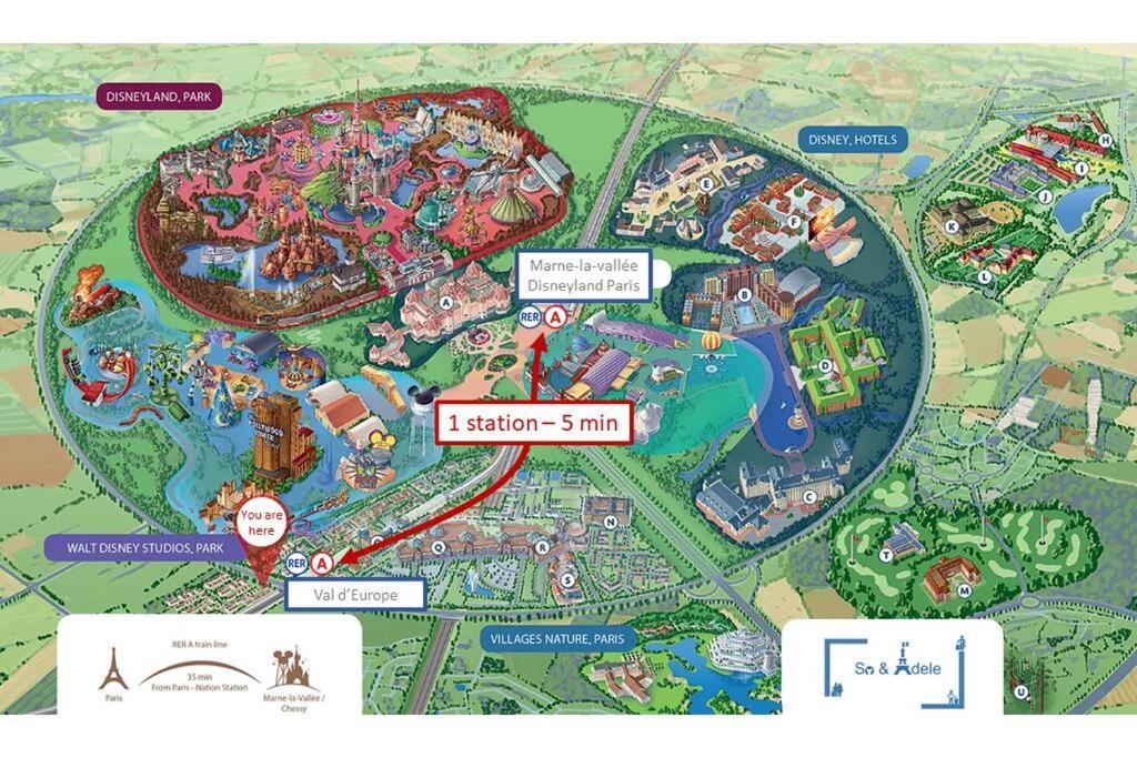 Studio Emotion 4P - Train Station 200M - Disneyland Paris 5 Min Montevrain Luaran gambar